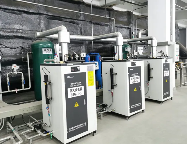 Three LDR0.15 electric steam boilers in parallel for a new-materials plant — Dongguan, Guangdong