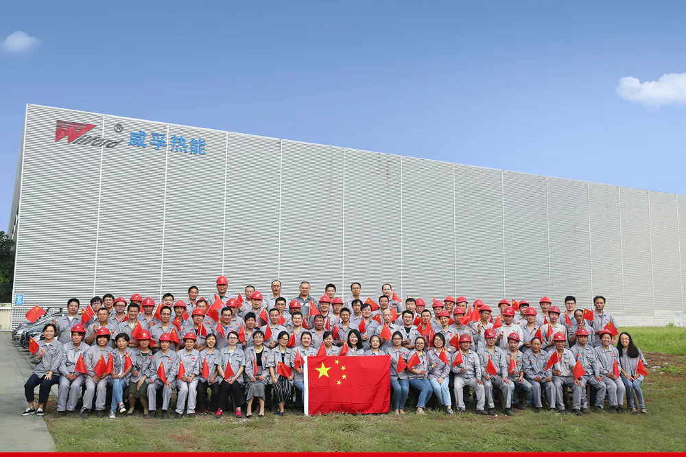 The Wilford team in front of the factory in Zhangjiagang